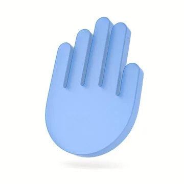 Hand on white background. Isolated 3D illustration Stock Illustration