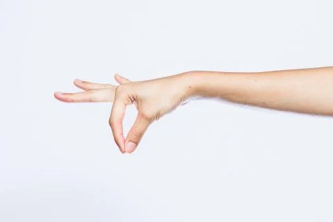 Hand on a white background Stock Photos