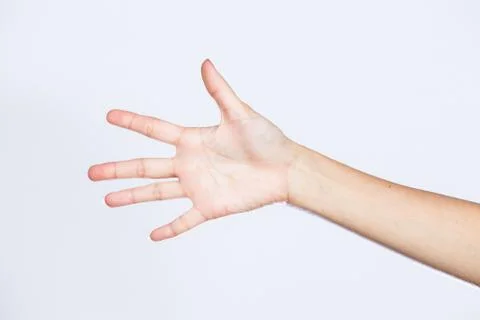 Hand on a white background Stock Photos