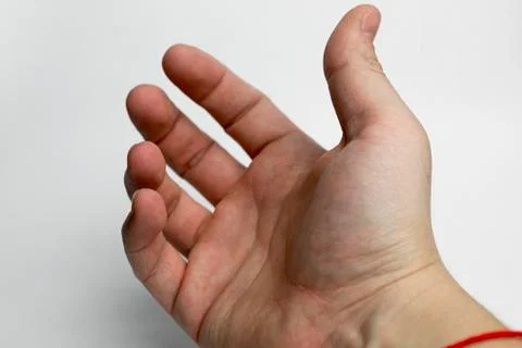 The hand on a white background. Stock Photos