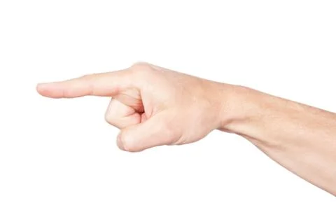 Hand on a white background. Stock Photos