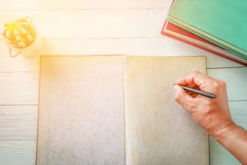 Hand white paper Stock Photos