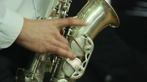 Hand wind instrument Stock Footage 22525581