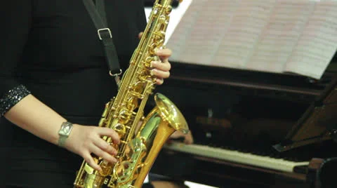 Hand wind instrument Stock Footage 22525782