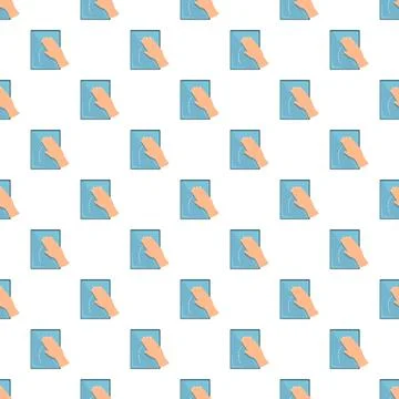 Hand wiping screen surface cleaning pattern wallpaper Stock Illustration