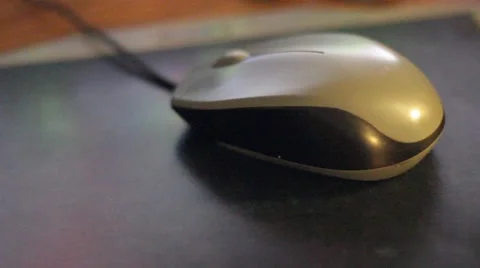 Hand on wired mouse Stock Footage 47531447
