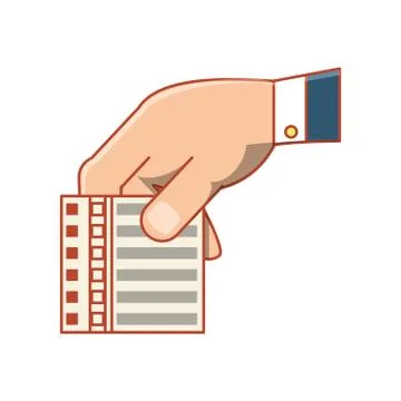 Hand with work checking card control 库存插图