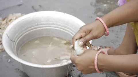 Hand at Work in Fish Bowl Stock Footage 320951723