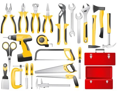 Hand work tools set Stock-Illustration