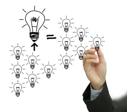 Hand working business Stock Illustration