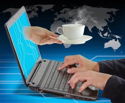 Hand working business Stock Illustration