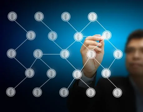 Hand working business Stock Illustration