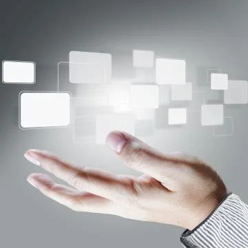 Hand working business Stock Illustration