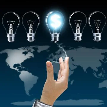 Hand working business Stock Illustration