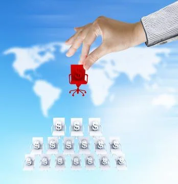 Hand working business Stock Illustration