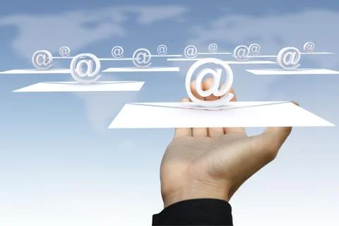 Hand working business Stock Illustration