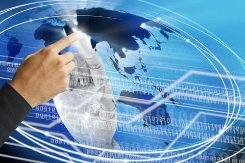Hand working business Stock Illustration