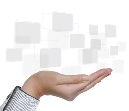 Hand working business Stock Illustration