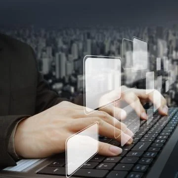 Hand working business Stock Illustration