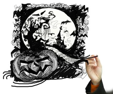 Hand working business Stock Illustration
