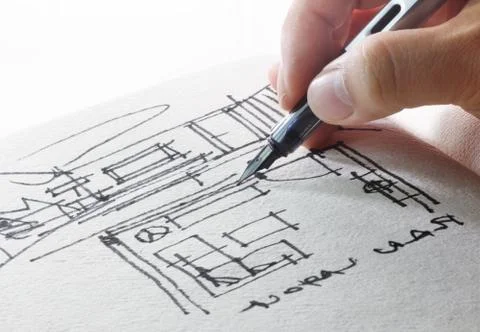 Hand working business Stock Illustration