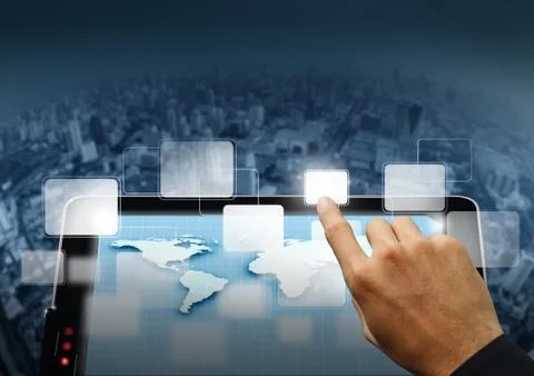 Hand working business Stock Illustration
