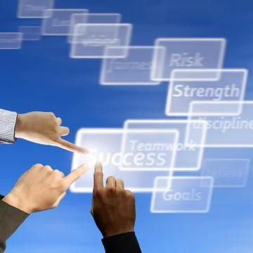 Hand working business Stock Illustration