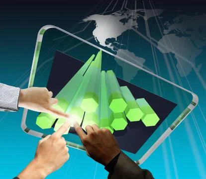 Hand working business Stock Illustration