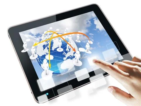 Hand working business Stock Illustration