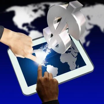 Hand working business Stock Illustration