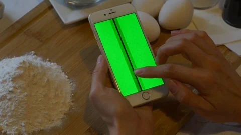 Hand working with iPhoone. Ready for post-production Stock Footage 91332495