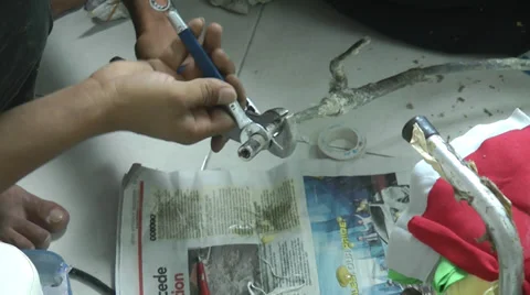 Hand working on tool Stock Footage 39847654