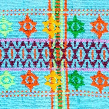 Hand woven fabric Stock Photos
