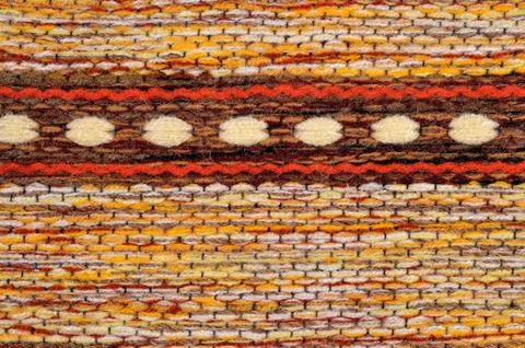 Hand woven patterned fabric Stock Photos