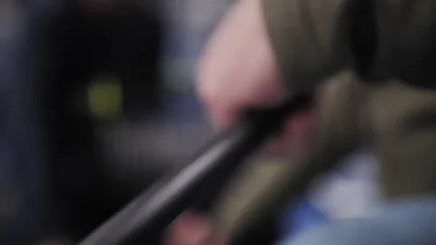 Hand wrapping thick stage cable during coiling process Stock Footage 308625291