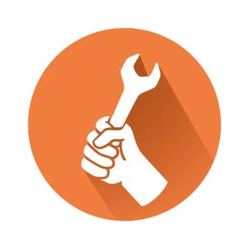 Hand with wrench イラスト素材