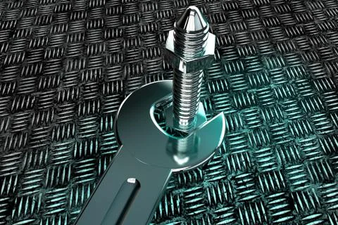 Hand wrench tool Stock Illustration