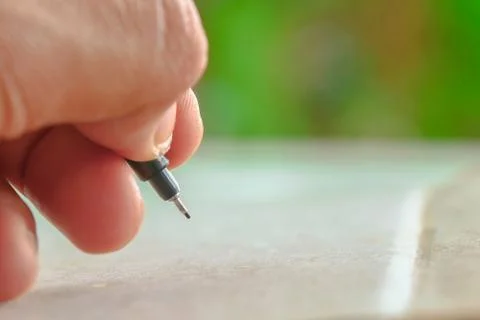 Hand write book Stock Photos