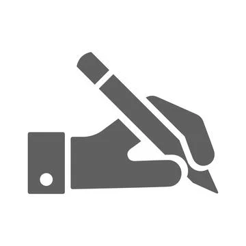 Hand write icon. Gray vector design. Illustrazione stock