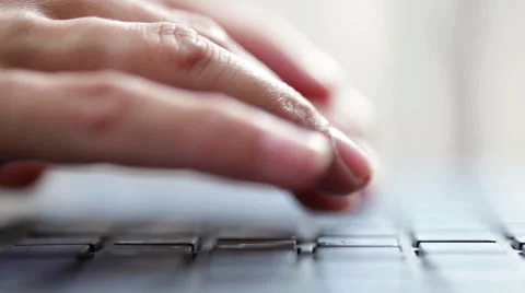 Hand write on the keyboard Stock Footage 41432122