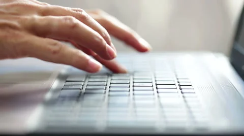 Hand Write on the Keyboard Stock Footage 41432337