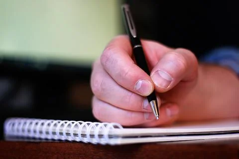 Hand write pen paper Stock Photos