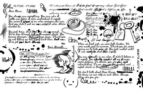 Hand write scribble letters with text Stock Illustration