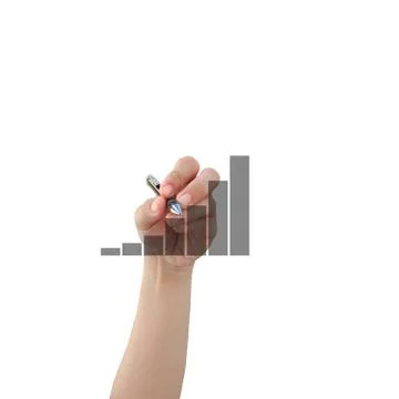 Hand write strategic planning on the whiteboard Stock Illustration