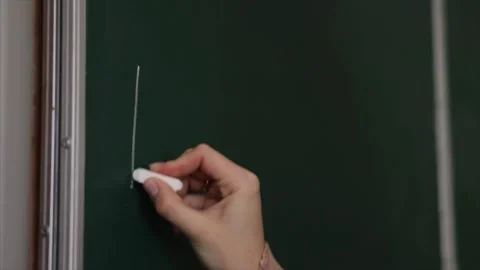 Hand write text on board in school Stock Footage 130205933