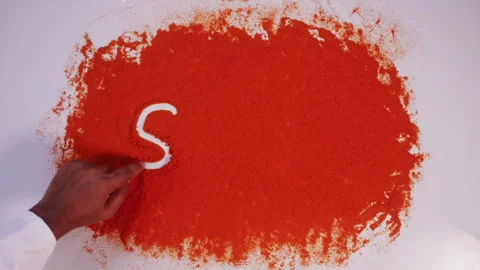 Hand Writes On Chilli Spicy Stock Footage 248774781
