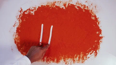 Hand Writes On Chilli the word Hot Stock Footage 248750703