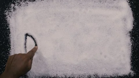 Hand Writes Diabetes in sugar on the table Stock Footage 248782126