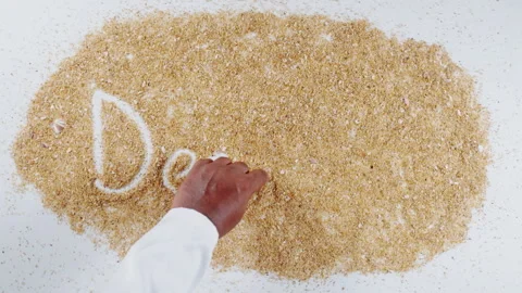 Hand Writes On Sand word December Stock Footage 248667924
