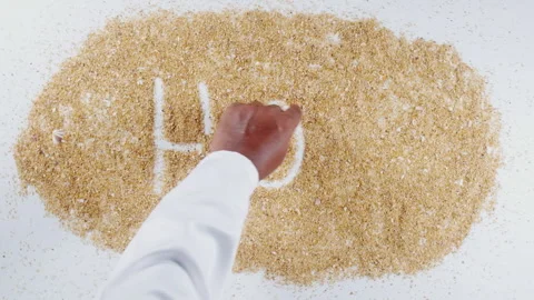 Hand Writes On Sand word Hot Stock Footage 248665877